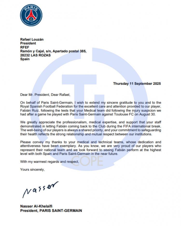 感谢西班牙, 先生, 阿尔赫莱菲